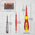 Insulated Screwdriver, HOUSERAN 5 Pcs Screwdriver Set, Electrician Tools Kit with Case, 1000V, Screw Driver with Interchangeable Blades, Electrica...