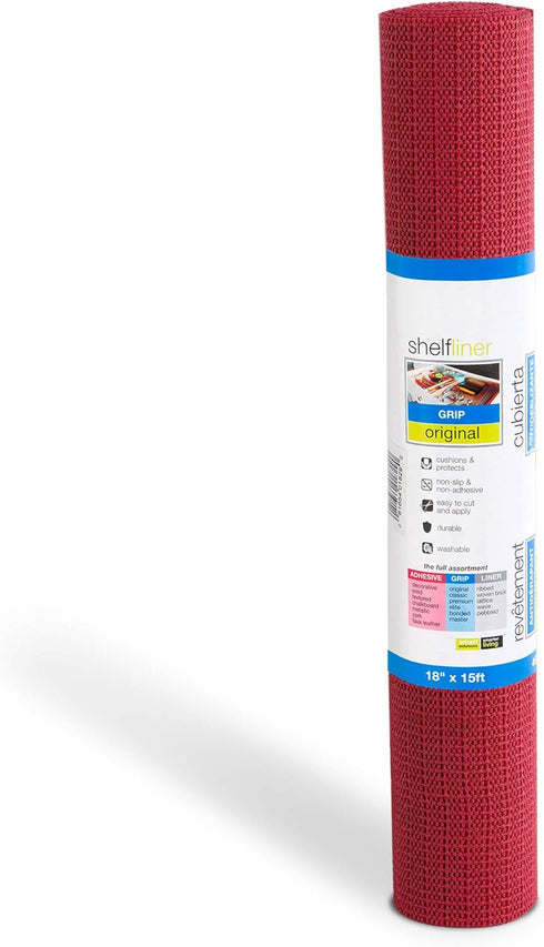 Smart Design Original Grip Shelf Liner - 18 Inch x 15 Feet - Non Adhesive, Strong Grip Bottom, Easy Clean Kitchen Drawer, Cabinet, Cupboard Dresse...