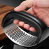 Garlic Press Rocker - Stainless Steel Garlic Crusher, Chopper, Mincer with Silicone Garlic Peeler, Mini Brush Tools For You (Black)...