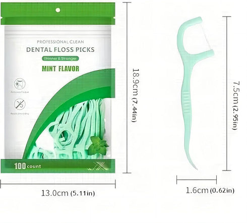 Dental Flossers Original Gentle Clean Soft Floss with Superior Strength Cleaning Between Teeth Dental Floss Picks 500 Count,Mint 500...