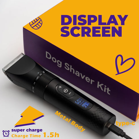 Dog Grooming Kit, Dog Clipper for Grooming, Rechargeable Cordless Dog Shaver with Alloy Steel Ceramic Blade, IPX7 Waterproof Dog Hair Trimmer...
