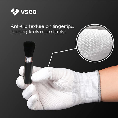 VSGO DDG-1 Camera Cleaning Gloves Professional Anti-Static Cleaning Gloves White Compatible for Camera, Sensor Cleaning,or Other Precision Instrum...