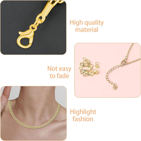 450 Pieces Jewelry Making Accessories Set Includes 200 Pieces Open Jump Ring Connectors 200 Pieces Bead Tips Knot Covers and 50 Pieces Lobster Cla...