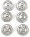 Silver Buttons Sets Eagle Crest Buttons Metal (Six pc. 3/4" inch (20mm))...