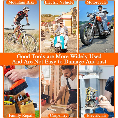 Bicycle Tool Kit, 20 in 1 Bike Multitool, Mountain Bike Repair Tool Kit With Bike Bone Wrench, Portable Bicycle Essentials Easy Road Riding Travel...