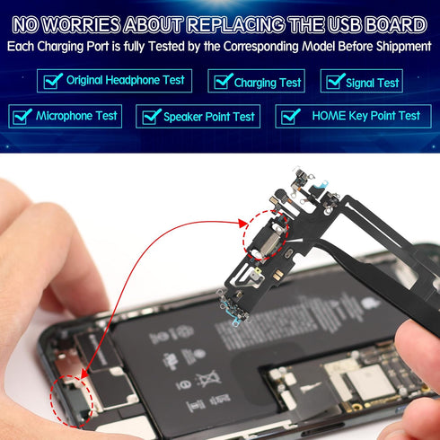 Dock Connector for iPhone 12 Pro Max USB Charging Port Flex Cable Replacement for iPhone 12 Pro Max Charger Dock Board Connector Assembly with Too...