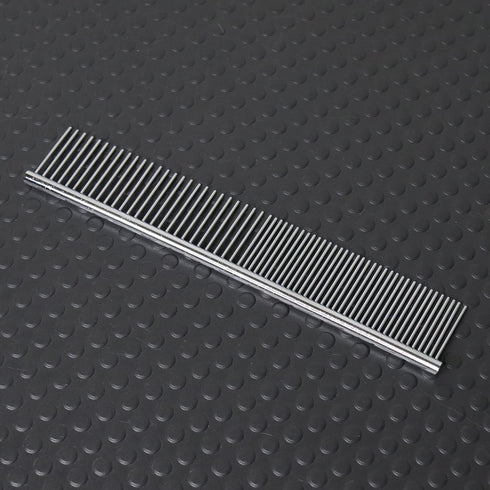 Dog Comb Pet Steel Comb for Dogs and Cats, Stainless Steel Comb with Rounded Teeth, Static-free Metal Comb Corrosion Resistant Cat Comb Pet Dematt...