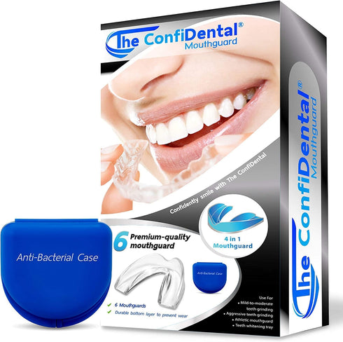Mouth Guard for Grinding Teeth at Night - Model for Regular Grinding Teeth Pack of 6 Moldable Dental Night Guards for Teeth Grinding and Clenching...
