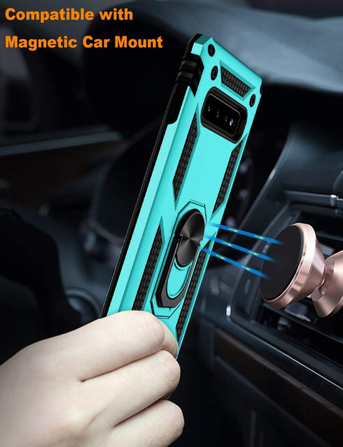LUMARKE for Galaxy S10+ Plus Case,Pass 16ft. Drop Tested with Magnetic Ring Kickstand Compatible with Car Mount Holder Military Grade Protective P...