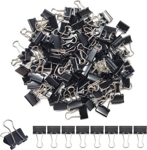 240Pcs Mini Binder Clips, 5/8 inch(15mm), Paper Clamps Small Size for Office Supplies, Black...