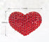 Gyn&Joy Gold Tone Red Colored Crystal Love Heart Brooch Pin...