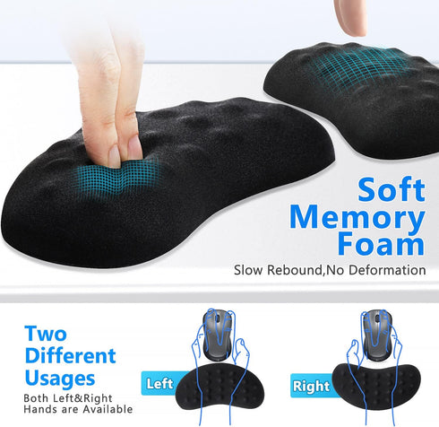 Gimars Mouse Wrist Rest, Pop It Fidget Wrist Support for Mouse-Pressure Relief, Ergonomic Memory Foam Mouse Wrist Pad with Massage Notes for Compu...