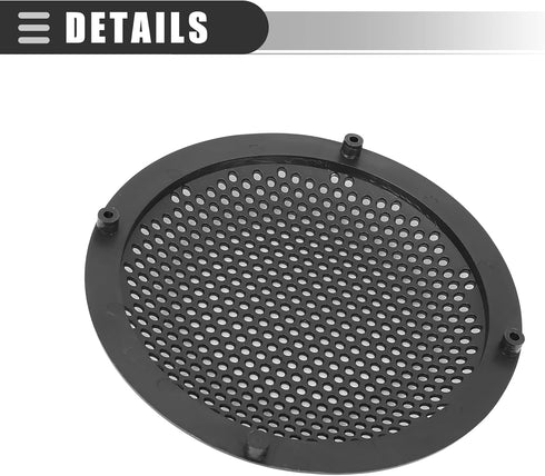 Motoforti Car Audio Speaker Cover, Mesh Subwoofer Grill Horn Guard Protector, 6 Inch, Plastic, Black, 4pcs......