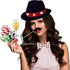 25Pcs Casino Photo Booth Props with Stick, Las Vegas Theme Selfie Props, Poker Night Birthday Party Supplies, Gambling Blackjack Photography Backd...