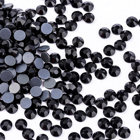 Briskbloom 2880PCS SS10 2.8MM Flatback Hotfix Rhinestones, Hotfix Crystals for Crafts Clothes Shoes, Round Glass Gemstones (Jet Black)...