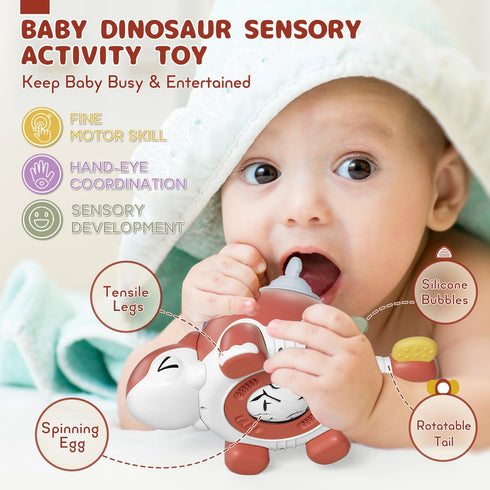 Lehoo Castle 1 Year Old Toys - Montessori Dinosaur Toys, One Year Old Boy Birthday Gift, Sensory Pop Pull String Fidget Toy, Educational Developme...