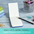 Tiny Notebook 3x4 Small Notepad Pocket Size, A7 Leather Hardcover Mini Notebook, Tear Off Sheet Tiny Notepad with Elastic Band, 4 Pack Mini Pocket...