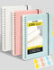 SUNEE Graph Paper Notebook - 3 Pack A5 Spiral Grid Notebook, 5.7" x 8.3", 5 X 5mm Graph Ruled (5 sq/in), 120gsm Thick Paper, 80 Sheets, Blue, Pink...