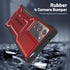 ExoGuard Samsung Galaxy Note 20 Ultra 5G Case, Rubber Shockproof Cover Case for Samsung Note 20 Ultra 5G Phone 6.9 inch, Built-in Kickstand (Red)...