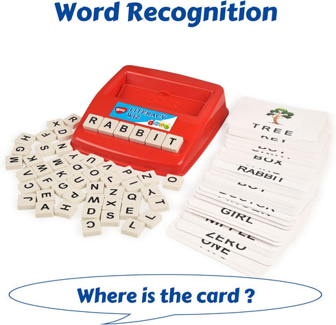 BOHS English Literacy Wiz Fun Game - Upper Case Sight Words - 60 Flash Cards - Preschool Language Learning Educational Toys...