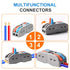 Wire Connectors Nuts,50pcs 2 Conductor Compact Splicing Wire Connectors, 2 in 2 Out Lever Wire Nut Electrical Connectors, 2 Circuit Inline Splices...