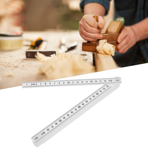 2Pcs 2m Folding Carpenters Ruler Lightweight Compact Measuring Stick Woodworking Tool MultiAngle Design...
