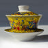 Gaiwan Teacup 7oz Chinese Dargon Sancai Cover Bowl Lip Saucer Set for Gongfu Tea (Yellow)...