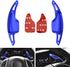iJDMTOY Blue CNC Billet Aluminum Large Paddle Extensions Compatible with Chevy 2014-2019 C7 Corvette, 2016-up Gen6 Camaro...