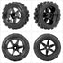 RC Station 12mm Hex RC Wheels and Tires 1/12 1/14 1/16 1/18 RC Off Road Buggy Rally Wheels and Tires for Traxxas LaTrax Rally Wltoys 144001 124019...