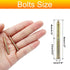M4 x 1-5/8"(40mm) Hanger Bolts, 12 Pcs Self-Tapping Screw Hanger Bolts Double Headed Bolts Wood Dowel Screw Bolts Furniture Accessories for Wood J...