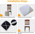 Stretch Chair Seat Covers 4 PCS, Removable Washable Dining Chair Covers Anti-Dust Dining Room Seat Cushion Slipcovers (4, White)...