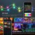 BTF-LIGHTING RGB IC WS2812B USB Twinkle Smart Fairy Light String 32.8FT 100pixel Black Wire Music Bluetooth Mesh APP IR Remote DIY Control Sync Co...