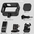 FitStill Protective Accessories Kit Frame Case Compatible with Go Pro Hero 9/10/11/12 Black,Vlog Cage Case with Cold Shoe Adapter&Side Cover&Lens ...