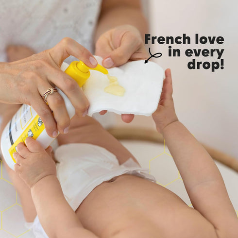 La Petite Creme French Premium Diapering Lotion - Diaper Cream Alternative to Baby Wipes - Gentle Moisturizer & Skin Cleanser with USDA Certified ...