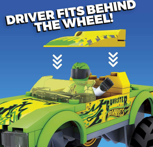 MEGA Hot Wheels Gunkster Monster Truck Building Set Toy Car with Micro Figure Driver, 69 Pieces, Gift Set for Boys and Girls Ages 5 and Up...
