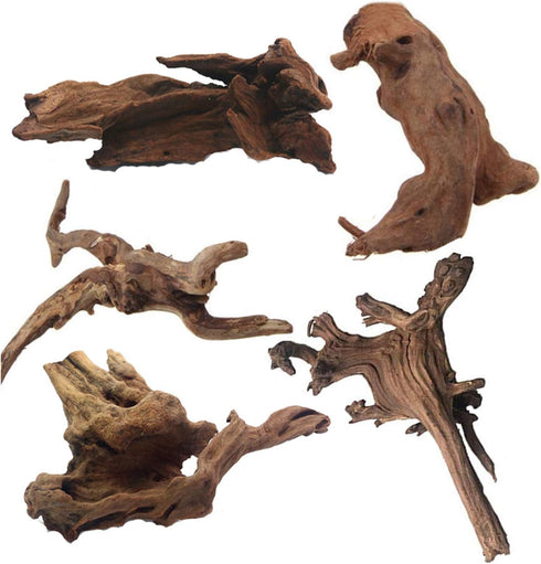 Tfwadmx 5PCS Aquarium Driftwood Branches Reptiles Trunk Driftwood Natural Wood Fish Tank Decoration Plant Stump Ornament Decor Assorted...