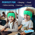 CozyPhones Over The Ear Headband Headphones - Kids Headphones Volume Limited with Thin Speakers & Super Soft Fleece Headband - Green Frog......