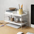 Desktop Organizer Shelf, White 2-Tier Desktop Supplies Storage Rack, Adjustable Storage Rack and Office Cubicle Decor for Tabletop, School, Office...