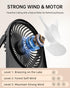 3.5" USB FAN, Strong Wind Ultra Quiet Small Desk Fan Foldable 3 Speeds Adjustable, USB Corded Powered Personal Fan for Home, Office, Desktop, Blac...