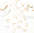 Beebeecraft 1 Box 50Pcs 5 Style Earring Hooks with Loop Hole 18K Gold Plated Earring Making Kit Leverback Huggies Earwire for Jewelry Earring Maki...