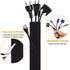 Bestfy Cord Organizer System Cable Management Sleeve, 19.5 inch, Wire Cover with Zipper, Cable Wrap, Cord Sleeves for TV, Computer, Office, Home E...