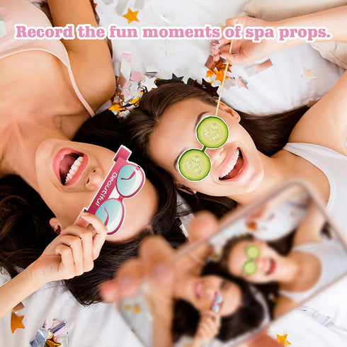 Konsait 26 PCS Spa Party Photo Booth Props, Kids Spa Party Supplies for Girls Women, Spa Party Decorations, Spa Birthday Party Supplies for Girls,...