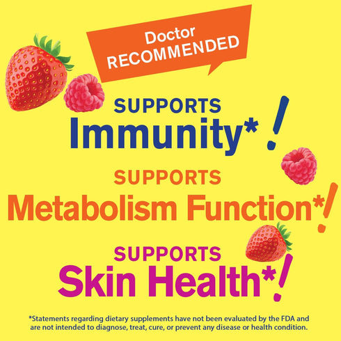 Zinc Gummies 50 mg - Supports Healthy Immune Function and Antioxidant Health - Natural Berry Flavor - Gluten-Free, GMO-Free - Chewable Gummy Dieta...