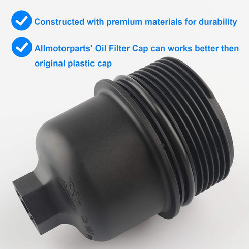 Oil Filter Housing Cap, Replace 68191350AA, 917-190 Compatible with Chrysler Dodge Jeep Ram - 200, 300, Challenger, Charger, Durango, Grand Carava...