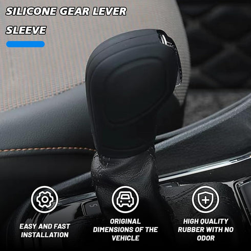 msyuusr 2 Pcs Car Gear Shift Knob Cover, Anti-Slip Elastic Silicone Auto Knob Gear Stick Protector Cover for Men Women, Universal Car Interior Acc...