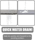 Bathroom Shower Mat Non-Slip Soft PVC Supportive Textured Quick Drain Loofah Foot Massage Multifunctional Floor Mat for Home & Hotel (Grey, 16"*24...