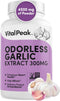 Odorless Garlic Extract - Allicin-Rich 300 mg Herbal Garlic Supplements for Heart, Liver, and Immune Support I Non-GMO, Gluten-Free, Vegan - 90 Ga...