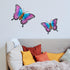 MUMTOP Metal Butterfly Wall Decor - 2 Pack Butterflies Wall Sculpture Hanging Wall Art for Indoor Outdoor Home Living Room Office Yard Garden...