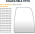 Passenger Right Side Upper Rear view Convex Heated Mirror Glass with Rear Holder fit for for 2015-2019 Ford Transit-150 250 350 HD Replacement for...