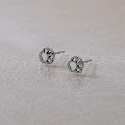 Boma Jewelry Sterling Silver Paw Print Stud Earrings...